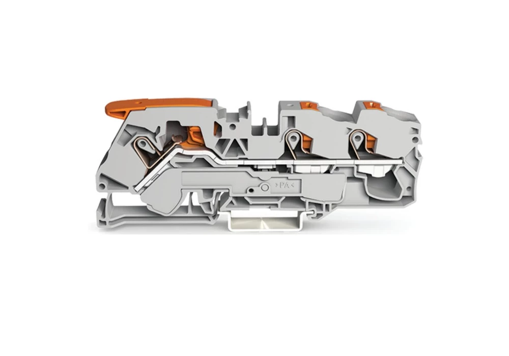 INDUSTRIE - Borne de passage pour 3 conducteurs WAGO