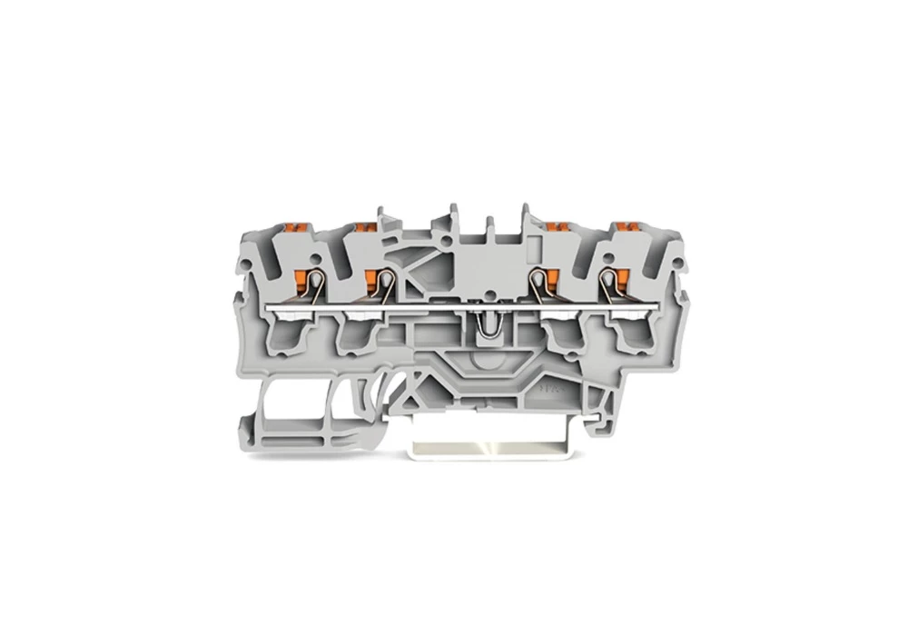 Bornes sur rail TOPJOB® S avec bouton poussoir - Borne de passage pour 4 conducteurs